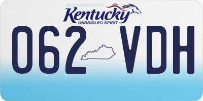 KY license plate 062VDH
