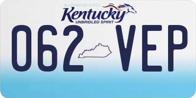 KY license plate 062VEP