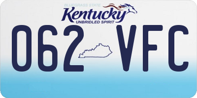 KY license plate 062VFC