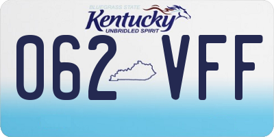 KY license plate 062VFF