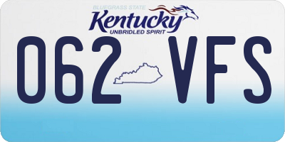 KY license plate 062VFS