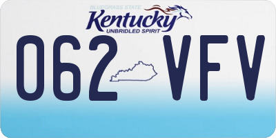 KY license plate 062VFV