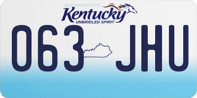 KY license plate 063JHU