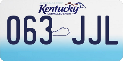 KY license plate 063JJL
