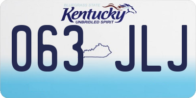 KY license plate 063JLJ