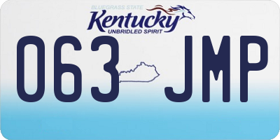 KY license plate 063JMP