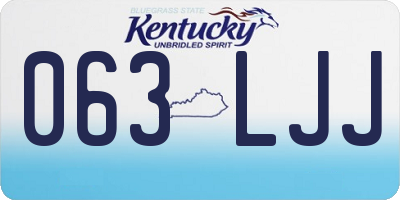 KY license plate 063LJJ