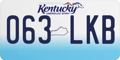 KY license plate 063LKB