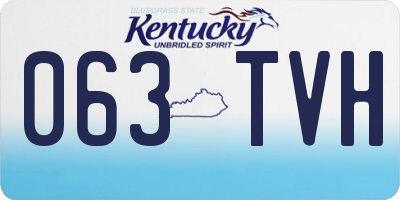 KY license plate 063TVH