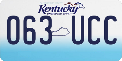 KY license plate 063UCC