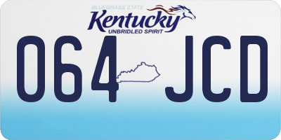 KY license plate 064JCD