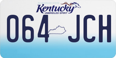 KY license plate 064JCH