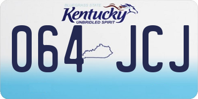 KY license plate 064JCJ