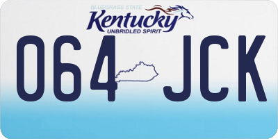 KY license plate 064JCK