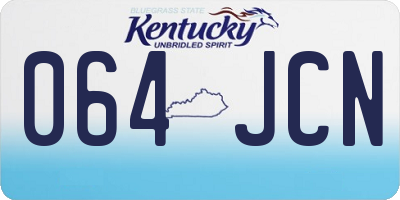 KY license plate 064JCN