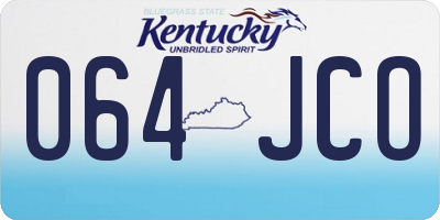 KY license plate 064JCO