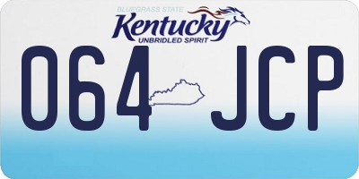 KY license plate 064JCP