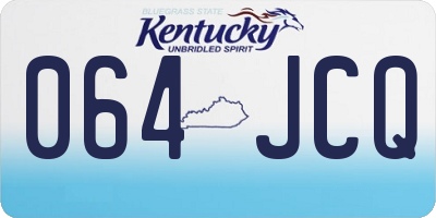 KY license plate 064JCQ