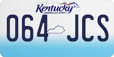 KY license plate 064JCS