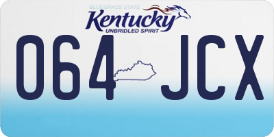 KY license plate 064JCX