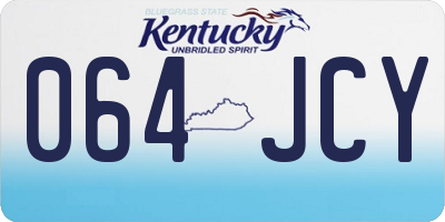 KY license plate 064JCY