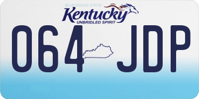 KY license plate 064JDP
