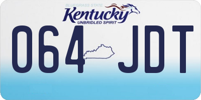 KY license plate 064JDT