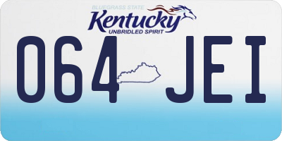 KY license plate 064JEI