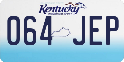 KY license plate 064JEP