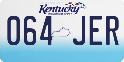 KY license plate 064JER