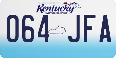 KY license plate 064JFA