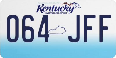 KY license plate 064JFF