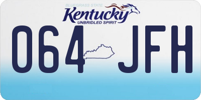 KY license plate 064JFH