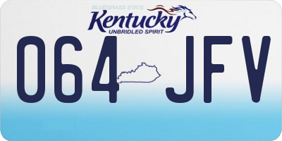 KY license plate 064JFV