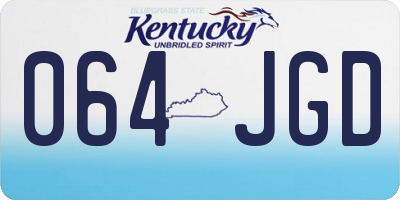 KY license plate 064JGD