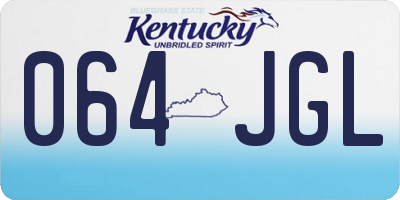 KY license plate 064JGL