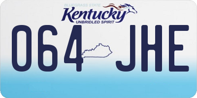 KY license plate 064JHE