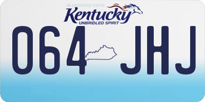 KY license plate 064JHJ