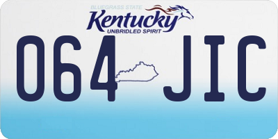 KY license plate 064JIC
