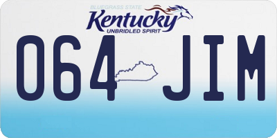 KY license plate 064JIM