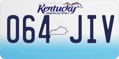 KY license plate 064JIV