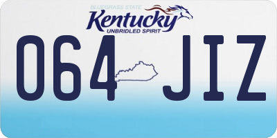 KY license plate 064JIZ