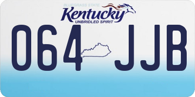 KY license plate 064JJB