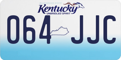 KY license plate 064JJC
