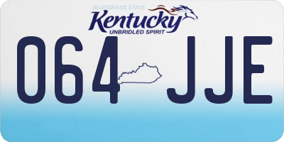 KY license plate 064JJE