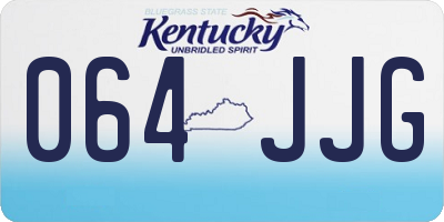 KY license plate 064JJG