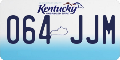 KY license plate 064JJM