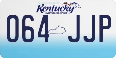 KY license plate 064JJP