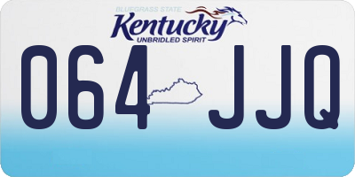 KY license plate 064JJQ