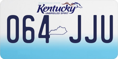 KY license plate 064JJU